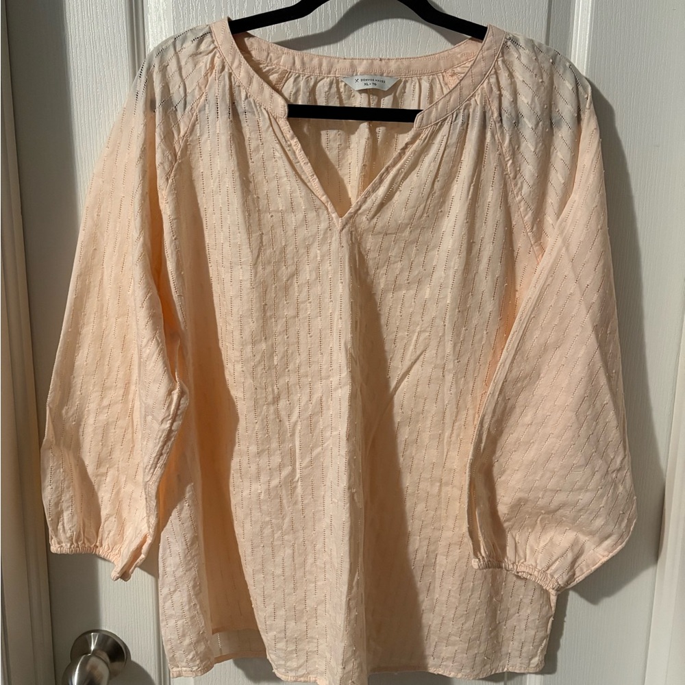Denver Hayes Light Peach Blouse
